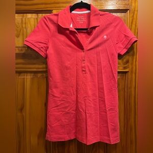 Pink and white Lily Pulitzer Chic Fit Polo